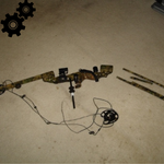 Firing of the bow after a dry shot. A chord in a compound bow has fallen off. How to apply a chord in a compound bow?