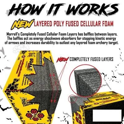 MORRELL PORTABLE TARGET YELLOW JACKET YJ-350 DUAL THREAT - 16"x16"x13"