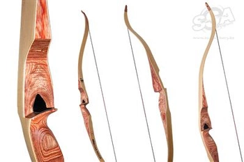 HUNTING BOWS SAVANNAH 60" RH 50 LBS EXOTIC PEAR WOOD WITH CLEAR GLASS