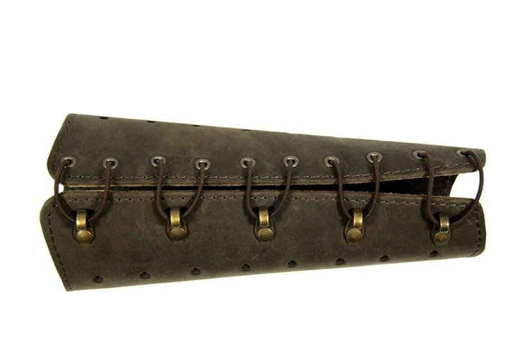 Herbis type 4 forearm protection attached with rubber band 