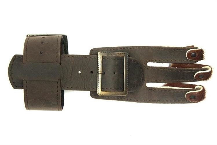 Bogenhandschuh Herbis mit Haargarn – Schnallenverschluss