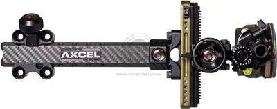 AXCEL LANDSLYDE CARBON PRO SLIDER AVX-41 SCOPE RANGER DOUBLE PIN .010 GREEN/RED FIBER TACTICAL BOWHUNTING