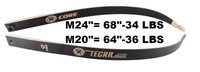 M24''= 68''-34 LBS M20''= 64''-36 LBS 