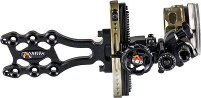 AXCEL LANDSLYDE SLIDER AVX-41 SCOPE - RANGER DOUBLE PIN .019 GREEN/RED FIBER TACTICAL BOWHUNTING
