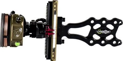 AXCEL LANDSLYDE SLIDER AVX-41 SCOPE - RANGER DOUBLE PIN .019 GREEN/RED FIBER TACTICAL BOWHUNTING
