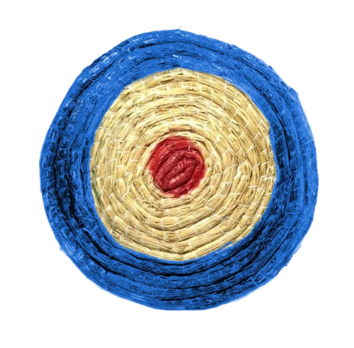 Runde Strohzielscheibe 60cm farben