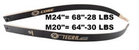 M24''= 68''-28 LBS  M20''= 64''-30 LBS