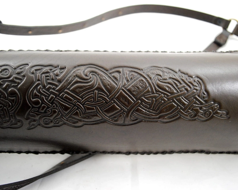 Herbis quiver, pusapvalis, pintas 8 tipo - keltų